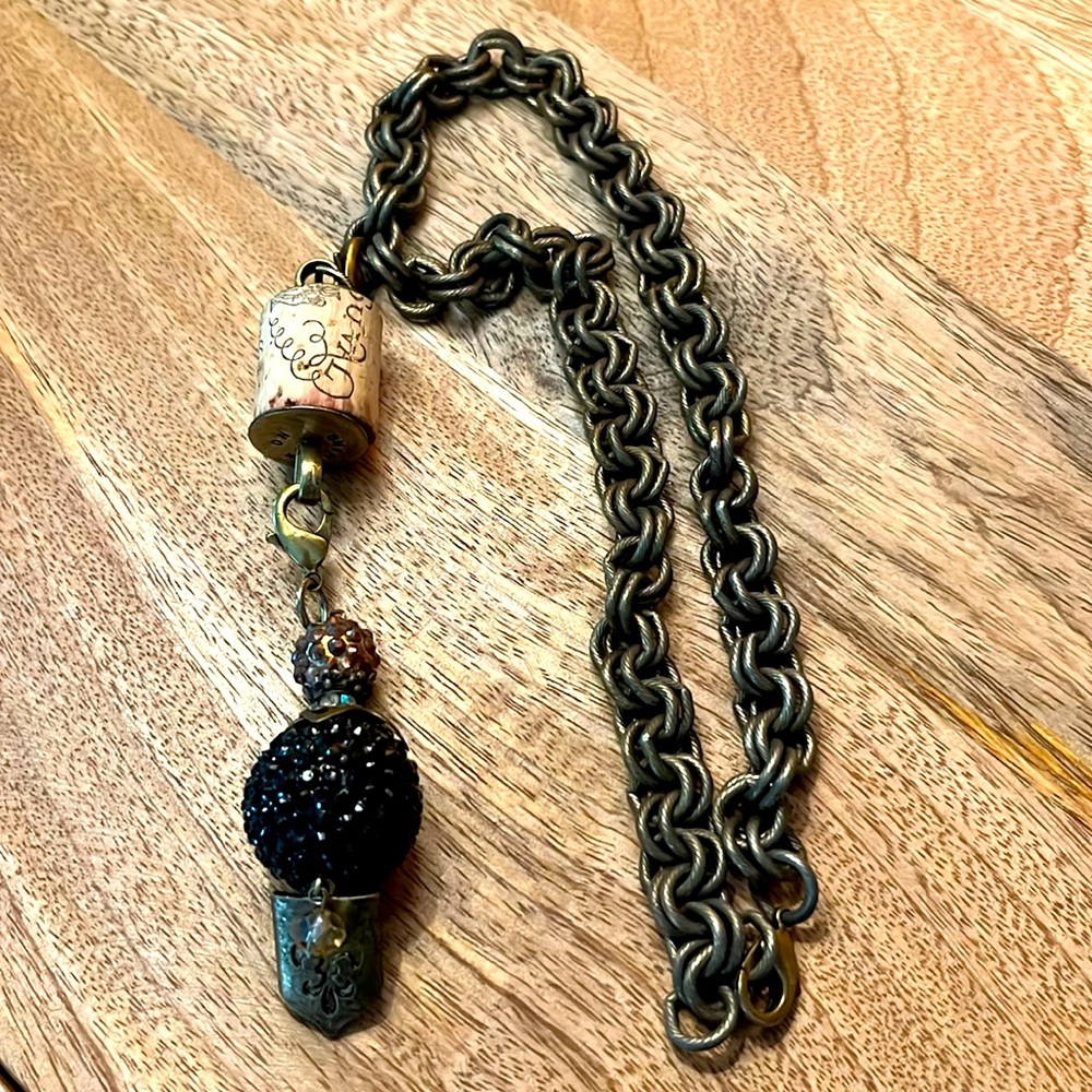 Wine cork chunky necklace